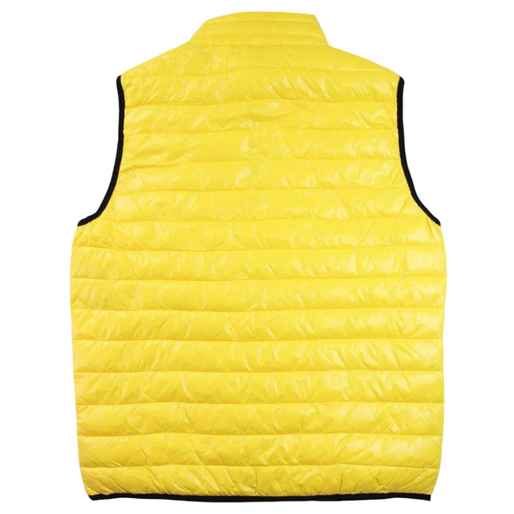 Guess Mens Yellow Puffer Vest L Full Zip Quilted Mock Neck Lightweight Nylon New - Picture 11 of 16